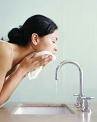 washing face