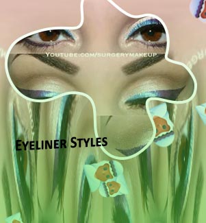 Colored eyeliner on waterline