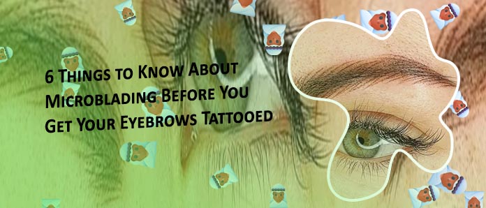 Microblading over tattooed eyebrows
