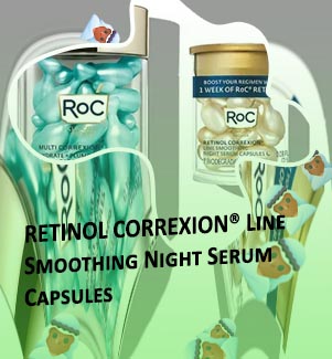 Roc retinol correxion line smoothing night serum capsules